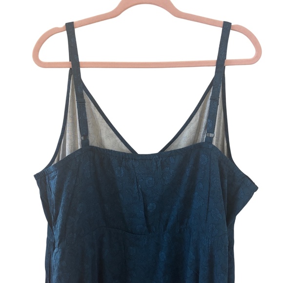 NWT Torrid 4X Blue Floral Tea-Length Trapeze Dress - Picture 5 of 8